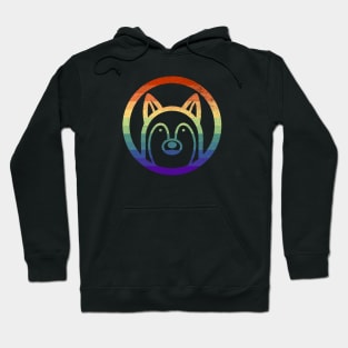 Vintage Rainbow Gay Pride Dog and Puppy Lover Hoodie